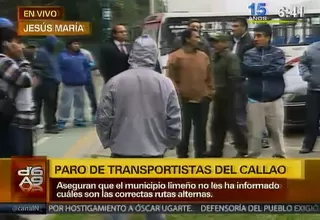 Transportistas de Callao en Campo de Marte: "garantizamos que marcha será pacífica"