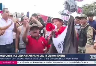 Transportistas descartan paro del 14 de noviembre y piden medidas