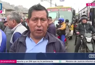 Transportistas marchan al Congreso en protesta por extorsiones