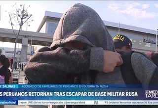 Tres peruanos retornan a Lima tras escapar de base militar rusa