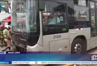 Triple choque de buses del Metropolitano deja 46 heridos en Miraflores