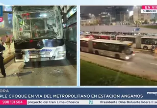 Triple choque en vía del Metropolitano deja 45 heridos en Angamos