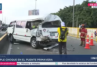 Triple choque en la Panamericana Sur en Surco