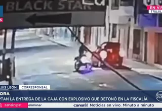 Trujillo: Captan la entrega de caja con explosivos