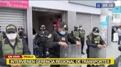 Intervienen la Gerencia Regional de Transportes y Comunicaciones en Trujillo - Noticias de trujillo