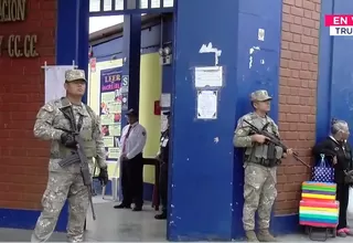 Trujillo: Militares resguardan colegios ante aumento de extorsiones
