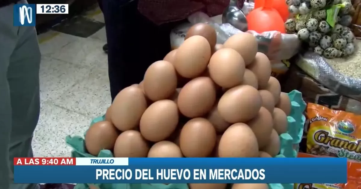 Trujillo: Precio del huevo oscila entre los S/ 8.50 y S/ 9.00
