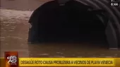 VES: tubería rota que trasladaba aguas servidas contamina playa Venecia - Noticias de aguas-calientes