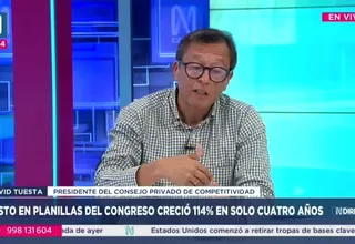 Tuesta califica como “despilfarro” el aumento de planilla en el Congreso