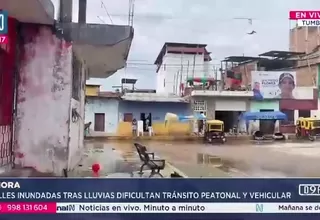 Tumbes: Calles inundadas tras lluvias dificultan tránsito peatonal y vehicular
