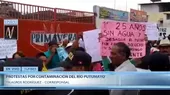 Tumbecinos protestan por contaminación de ríos en medio del Gabinete Binacional - Noticias de tumbes