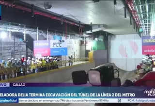 Tuneladora Delia culmina excavación de la Línea 2 del Metro