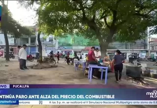 Ucayali cumple quinto día de paro indefinido por crisis de combustibles y dirigentes evalúan radicalizar protestas