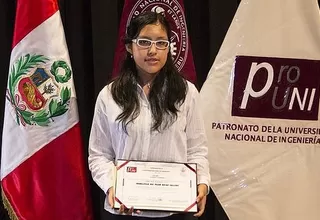 UNI: adolescente de 15 años rompió récord ingresando con la nota más alta