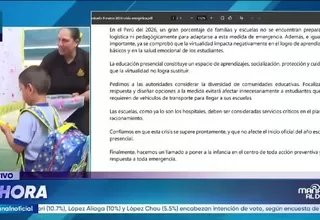 UNICEF advierte sobre crisis energética: La virtualidad impacta negativamente en el aprendizaje
