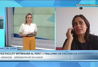 Unicef sobre vacunas de Covax: A finales de febrero o a inicios de marzo llegarían dosis de Pfizer