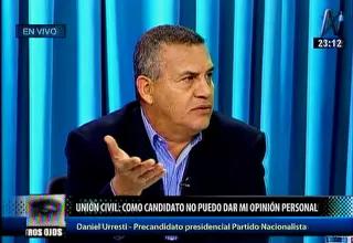 Urresti sobre Unión Civil: "No puedo expresar mi opinión libremente"