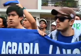 Alumnos de la Universidad Agraria protestan por cesión de terreno a Municipalidad de Jesús María