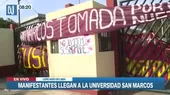 Universidad San Marcos: Manifestantes se alojan en la Decana de América - Noticias de universidades