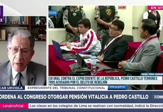 Urviola: Pedro Castillo no tiene derecho a pensión vitalicia