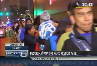 Usuarios del Corredor Azul mostraron su malestar por el servicio