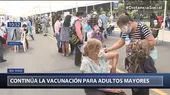 Vacunación: Adultos mayores de 80 años llegaron de manera masiva al Campo de Marte - Noticias de campo-mar