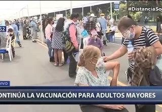 Vacunación: Adultos mayores de 80 años llegaron de manera masiva al Campo de Marte