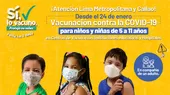 Vacunación a niños de 5 a 11 años: Estos son los puntos de inmunización en Lima y Callao - Noticias de rafael-lopez-aliaga