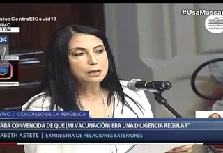 VacunaGate: Astete reiteró que su vacunación contra COVID-19 contó con la anuencia de Sagasti