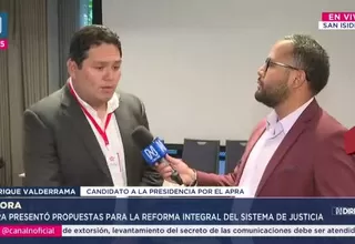 Valderrama propone despolitizar la justicia y aplicar meritocracia para acelerar procesos judiciales