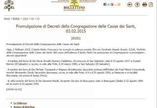 El Vaticano declara mártires a tres sacerdotes asesinados por Sendero Luminoso