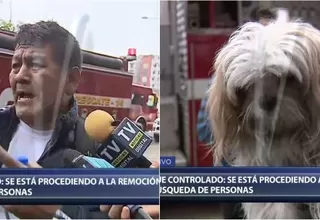 Vecino recuperó a su mascota tras incendio en la avenida Abancay