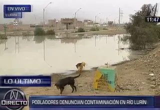 Vecinos denuncian que tubería de Sedapal contamina río Lurín