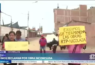 Vecinos de tres asociaciones de Chorrillos reclaman por obra inconclusa de pistas y veredas