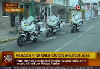 Vehículos de las FFAA, PNP y Bomberos quedaron listos para el desfile