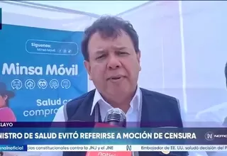 Ministro de Salud sobre moción de censura: "Somos un gabinete de ejecución"