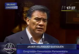 Velásquez Quesquén: “veo muy difícil” voto de confianza a Gabinete de Ana Jara