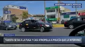 Ventanilla: Taxista se dio a la fuga y casi atropella a una policía que lo intervino - Noticias de atropello