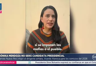 Verónika Mendoza anuncia que no será candidata presidencial en los comicios de 2026