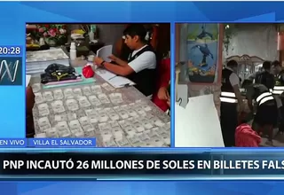 VES: Policía decomisó S/ 26 millones falsos