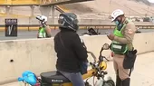 Policía llegó a puente peatonal para sancionar a motociclistas en Villa El Salvador - Noticias de motociclista