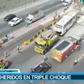 Vía Evitamiento: Triple choque deja cinco heridos en acceso a Línea Amarilla