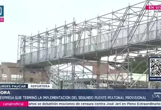 Vía Expresa Sur: Segundo puente peatonal provisional sigue en obras
