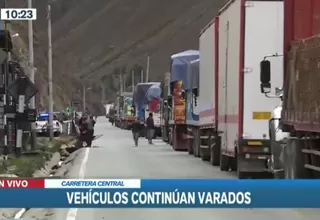 Vías bloqueadas: Tránsito en la Carretera Central se encuentra interrumpido en el kilómetro 115