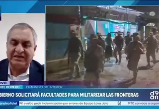 Vicente Romero respalda mayor participación de las Fuerzas Armadas en fronteras y seguridad ciudadana