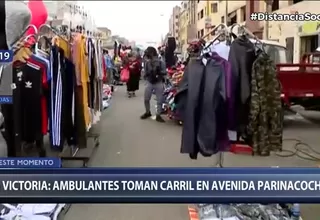 La Victoria: Ambulantes invaden carril de avenida Prolongación Parinacochas