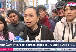 La Victoria: Continúa protesta de comerciantes del Parque Cánepa