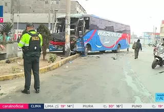 La Victoria: Un herido tras choque de buses interprovinciales