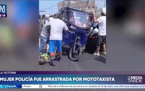 La Victoria: Mototaxista arrastra a mujer policía varios metros