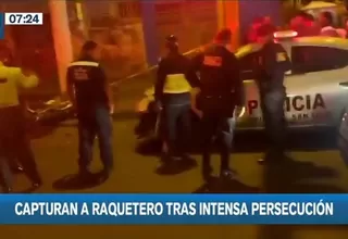 La Victoria: Raquetero en moto fue capturado tras persecución y choque